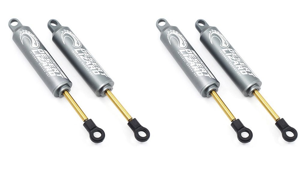 set of 4 100mm two stage internal spring damper 100mm gunmetal for 1:10 rc crawlers