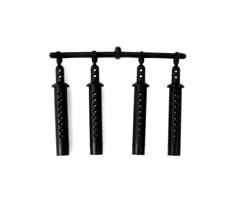 adjustable body posts extensions for 1:10 rc cars, trucks & crawlers black