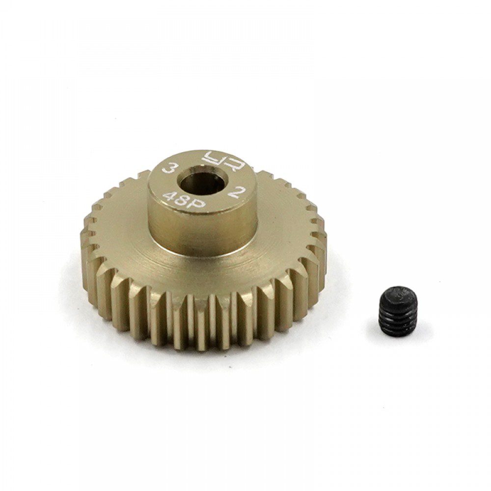 32t hardened aluminium 48dp pinion gear for 1:10 rc 32 tooth 48 pitch.