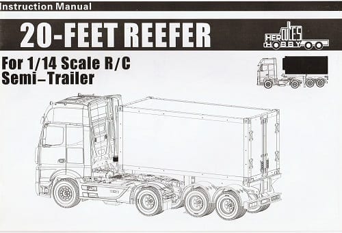 Details about   Hercules Reefer Container 40ft DIY for TAMIYA Semi 1/14 Scale Trailer Tractor