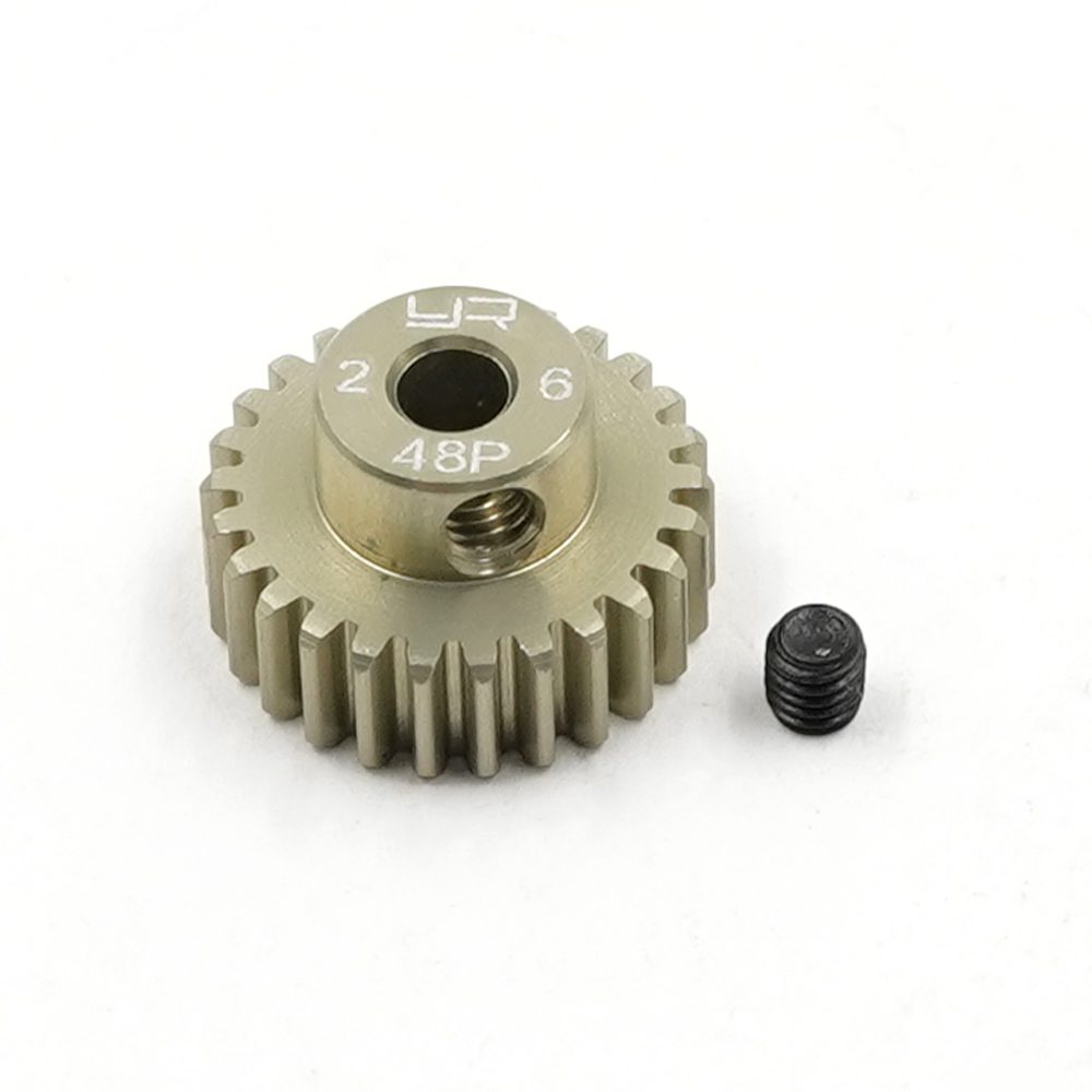 26t hardened aluminium 48dp pinion gear for 1:10 rc 26 tooth 48 pitch.
