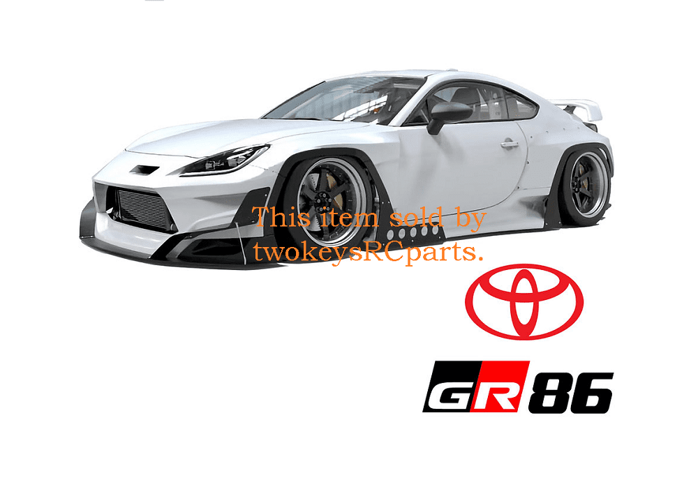1:10 rc clear lexan body shell kit toyota gr86 suit race or drift 195mm