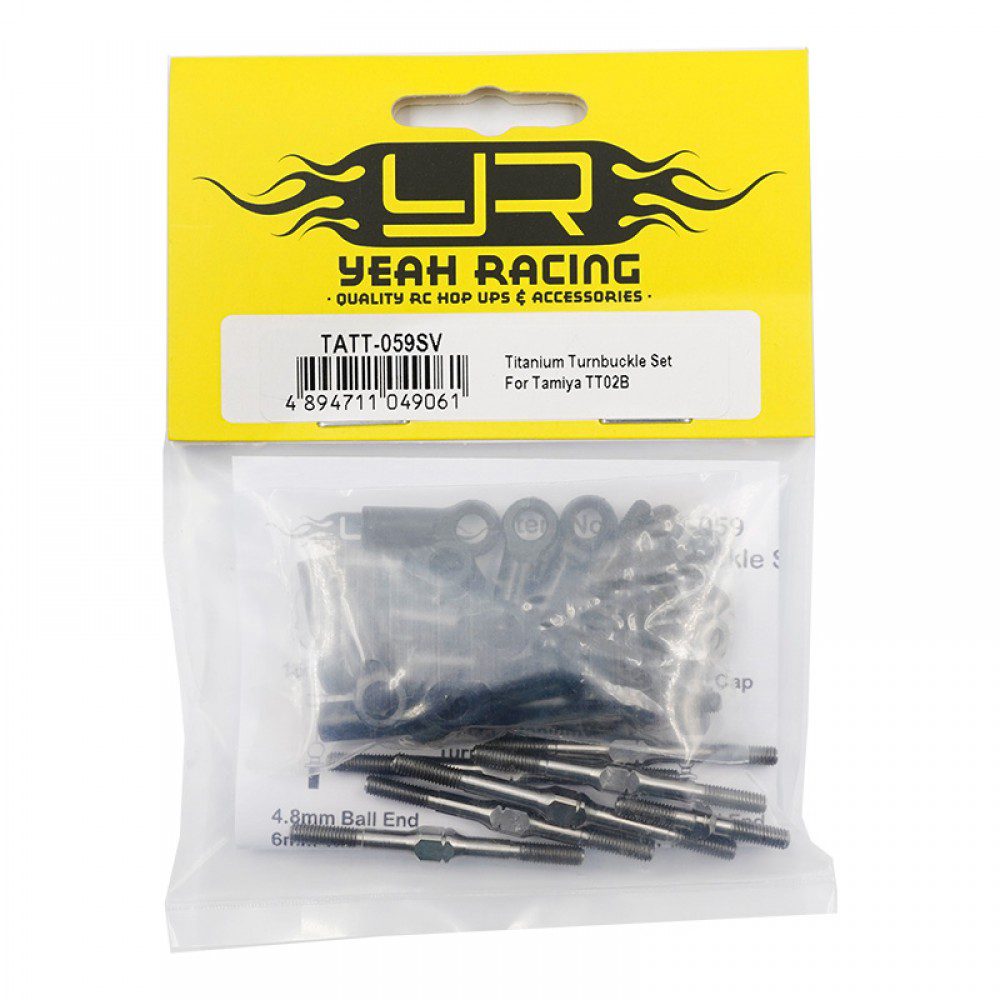 tt02b yeah racing titanium turnbuckle set for tamiya tt02b buggy tatt 059sv