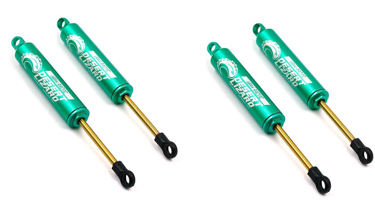 alloy shocks 120mm two stage internal spring damper 120mm green for 1:10 rc crawlers
