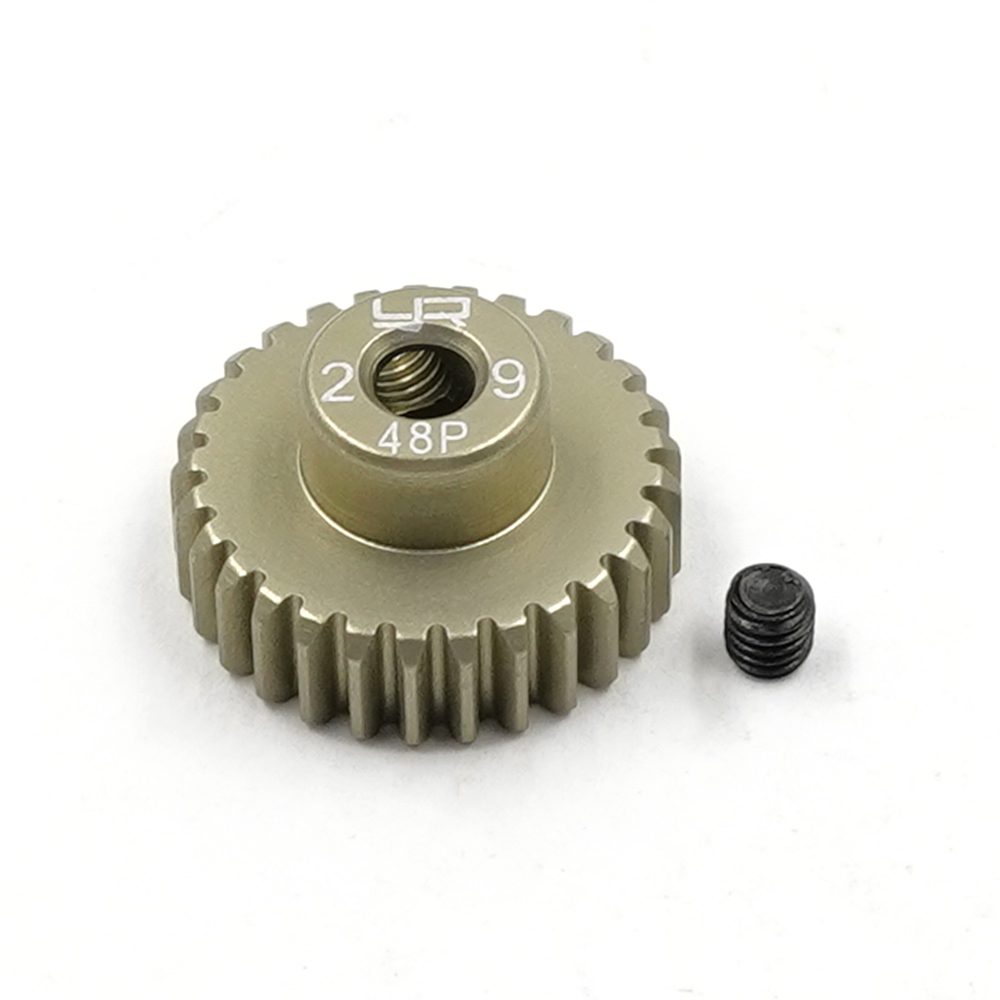 29t hardened aluminium 48dp pinion gear for 1:10 rc 29 tooth 48 pitch.