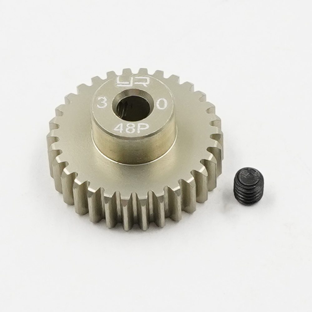 30t hardened aluminium 48dp pinion gear for 1:10 rc 30 tooth 48 pitch.