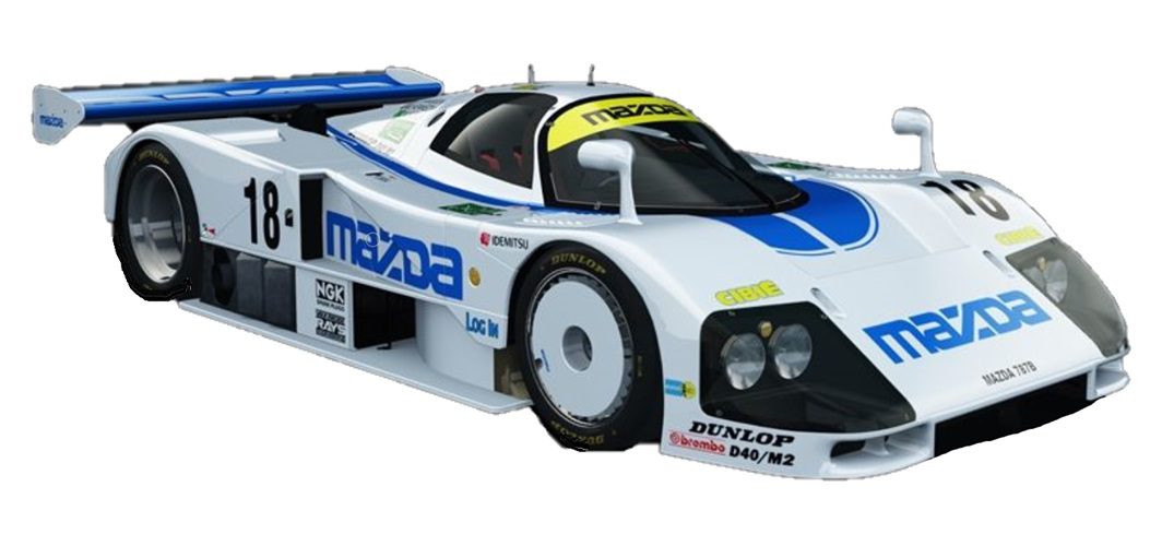 1:10 rc clear body shell mazda 787b le mans with mazda stickers race car