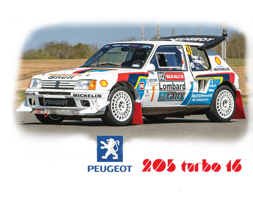 1:10 rc clear body shell peugeot 205 t16 rally +decals suit rally or race