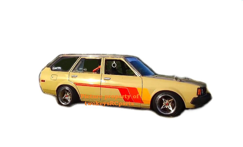 1:10 rc clear body shell classic toyota corolla ke70 van wagon suit drift race