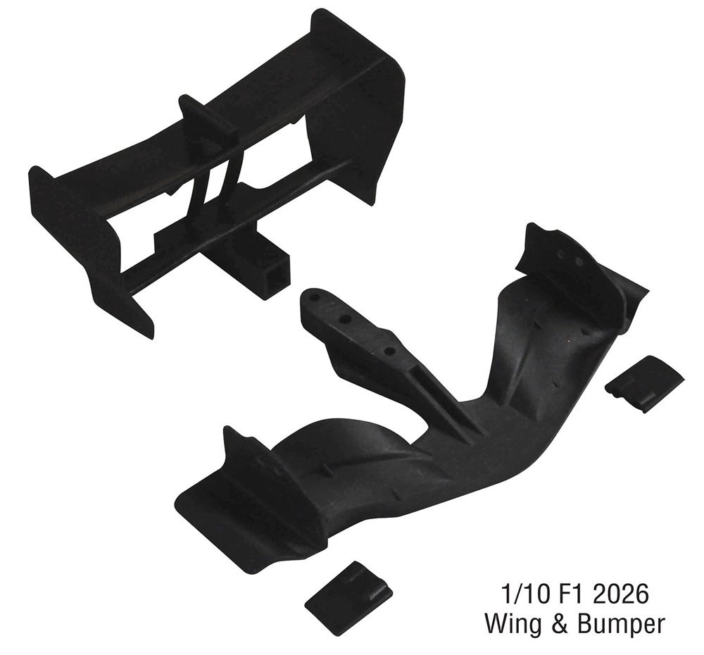 front & rear wing 2026 version to suit most 1:10th scale f1 race cars.