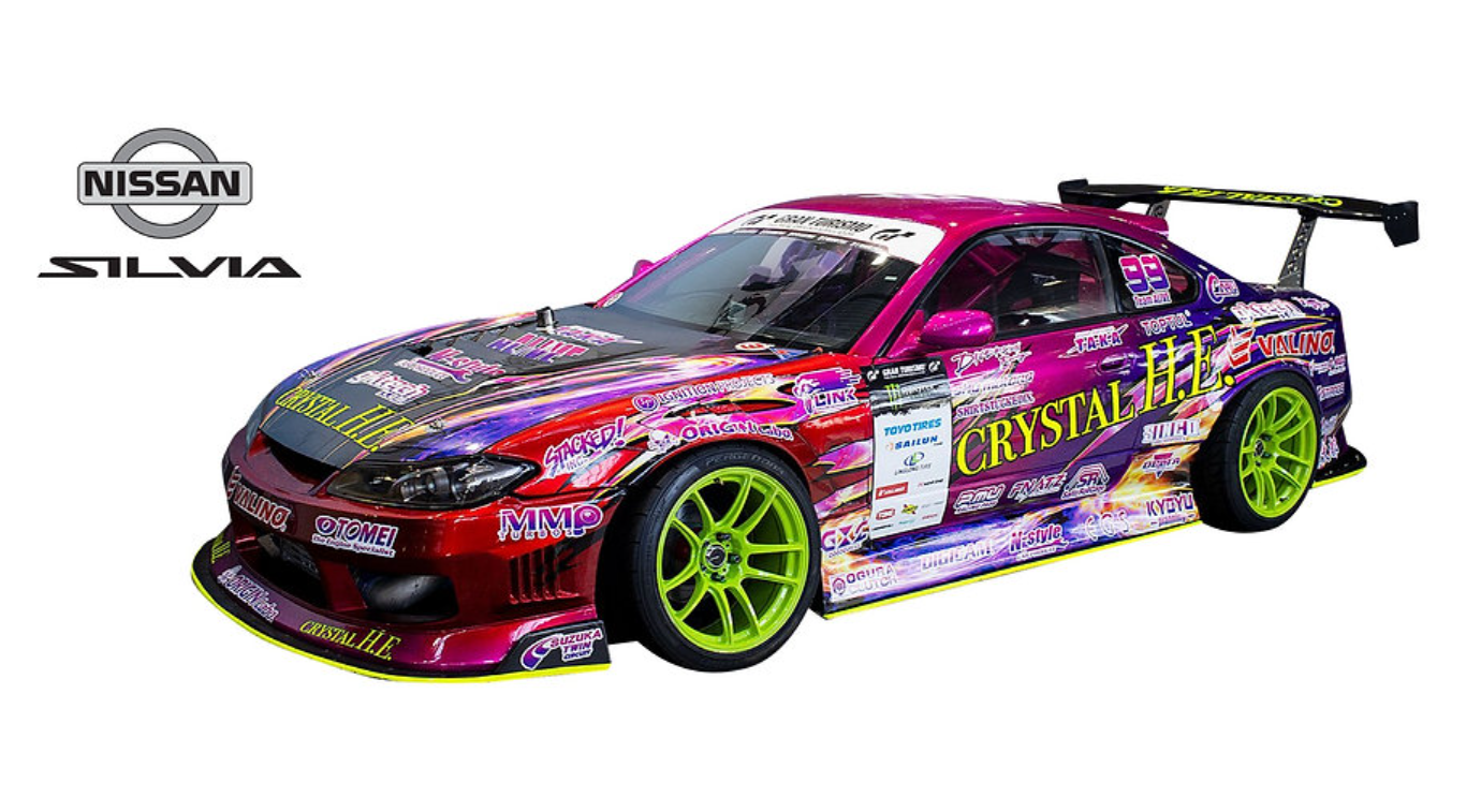 naoki nakamura sticker set for nissan s15 1:10th scale rc drift car.